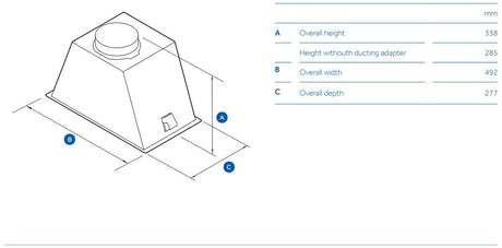 Haier 60cm 500 Series Integrated Insert Wall Rangehood Stainless Steel HPH60ILX2