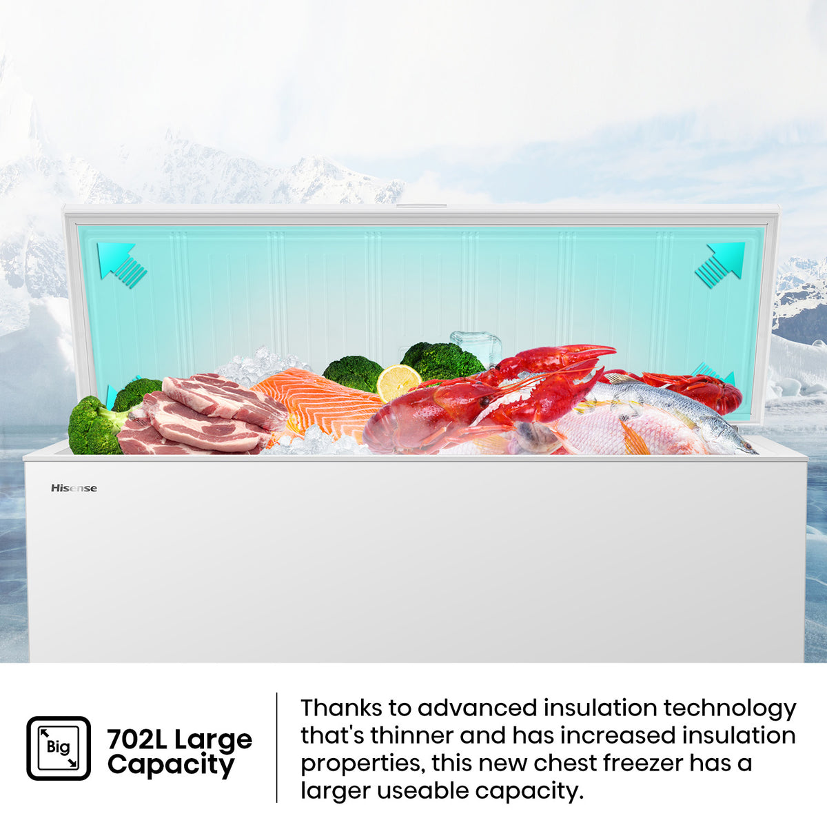 Hisense 702L White Chest Freezer HRCF702 | Greater Sydney Only