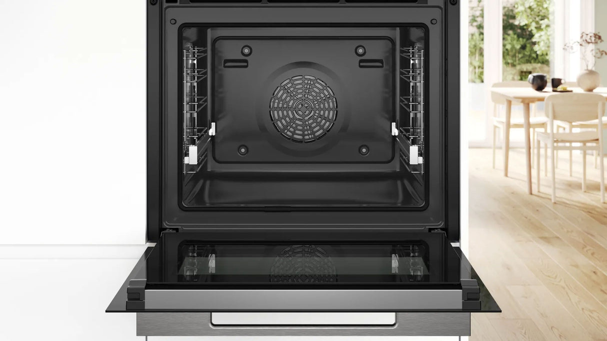 Bosch 60cm Series 8 Built-In Electric MultiFunction Oven Black HRG776MB1A