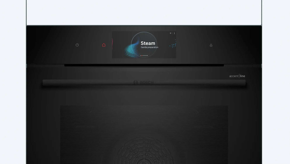 Bosch Series 8 60cm Accentline Pyrolytic Steam Oven Black HRG978NB1A