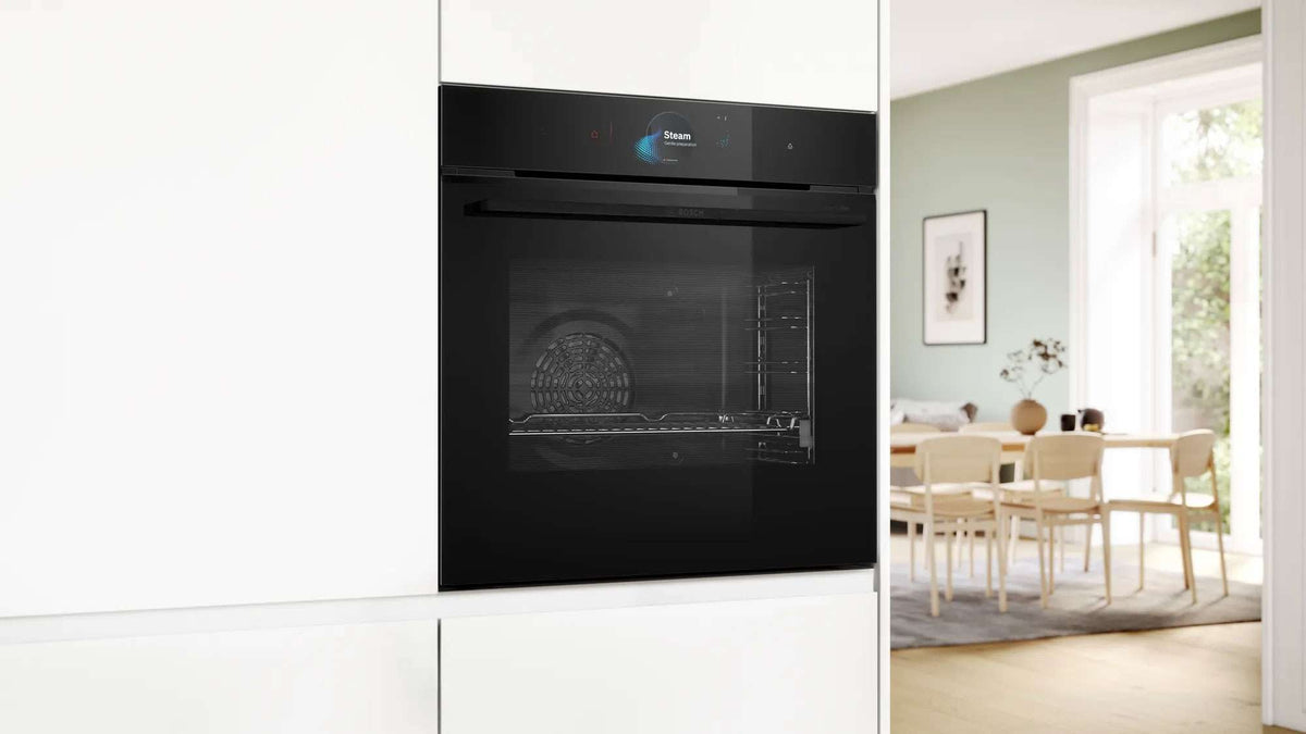 Bosch Series 8 60cm Accentline Pyrolytic Steam Oven Black HRG978NB1A