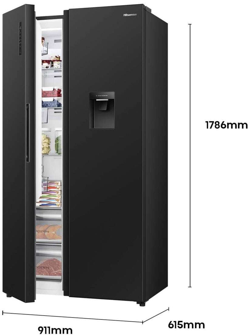 Hisense 541L PureFlat Side by Side Refrigerator HRSBS540BW | Greater Sydney Only