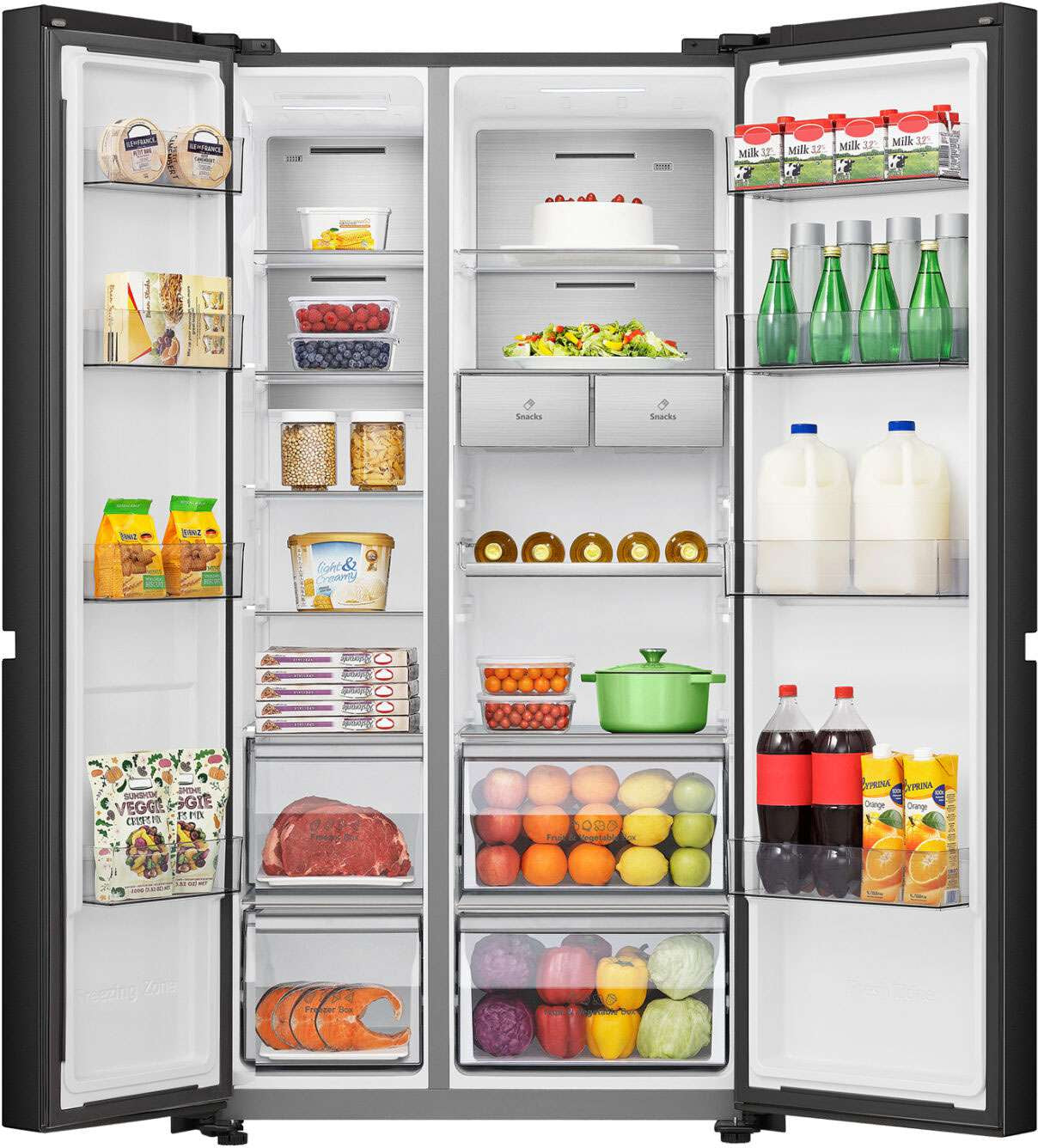 Hisense 652L Side by Side Refrigerator HRSBS652B | Greater Sydney Only