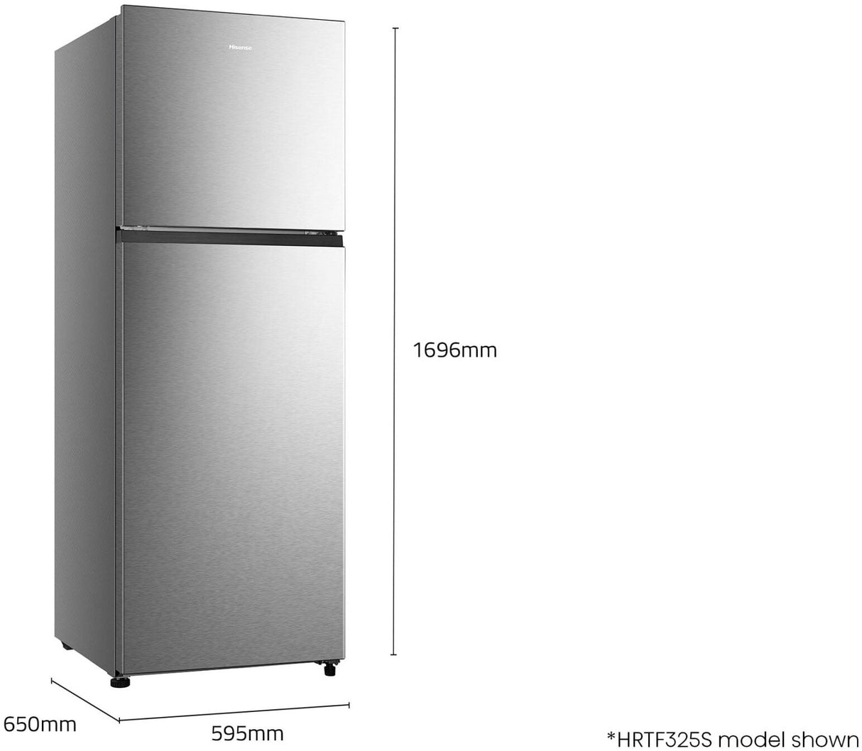 Hisense 326L Top Mount Refrigerator Silver HRTF325S | Greater Sydney Only