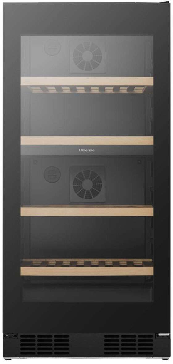 Hisense 108 Bottle Dual Zone Wine Cabinet Fridge HRWC108B | Greater Sydney Only