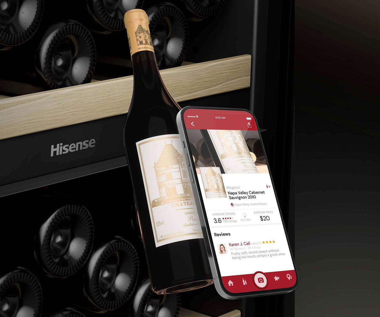 Hisense 108 Bottle Dual Zone Wine Cabinet Fridge HRWC108B | Greater Sydney Only