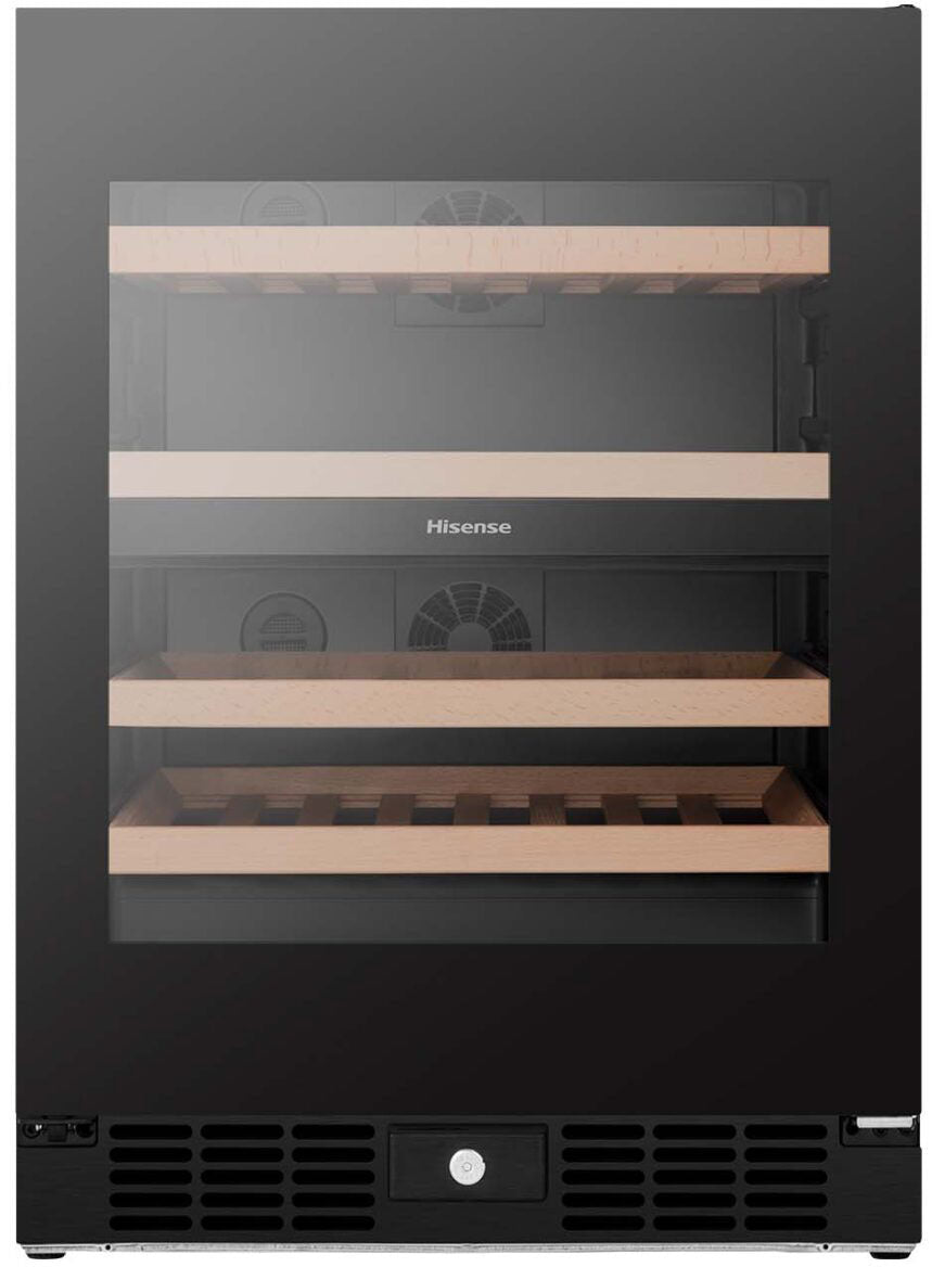 Hisense 46 Bottle Dual Zone Wine Cabinet Fridge HRWC46B | Greater