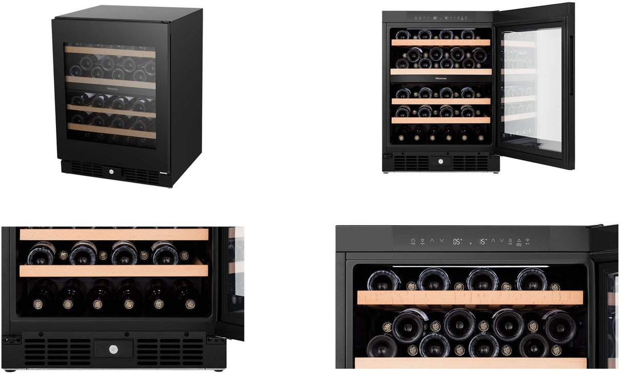 Hisense 46 Bottle Dual Zone Wine Cabinet Fridge HRWC46B | Greater Sydney Only