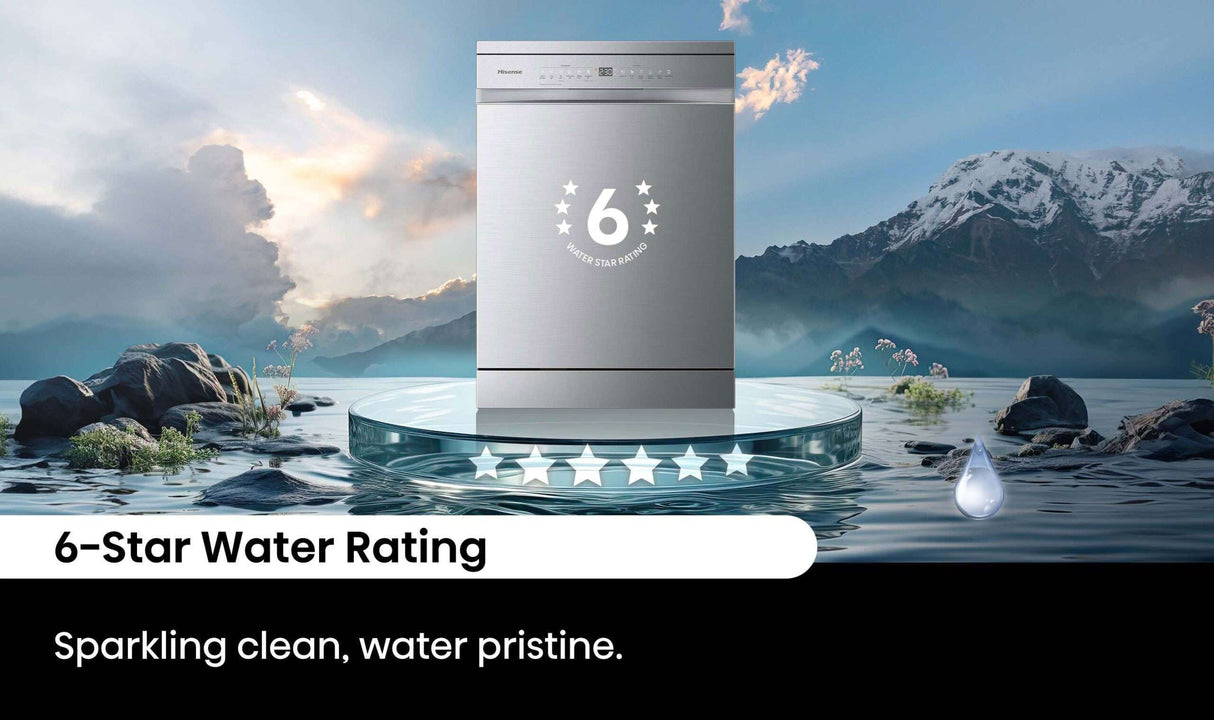 Hisense 60cm 16 Place Setting Freestanding Dishwasher Stainless Steel HSAA16FS