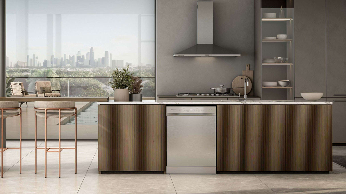 Hisense 60cm 16 Place Setting Freestanding Dishwasher Stainless Steel HSAA16FS