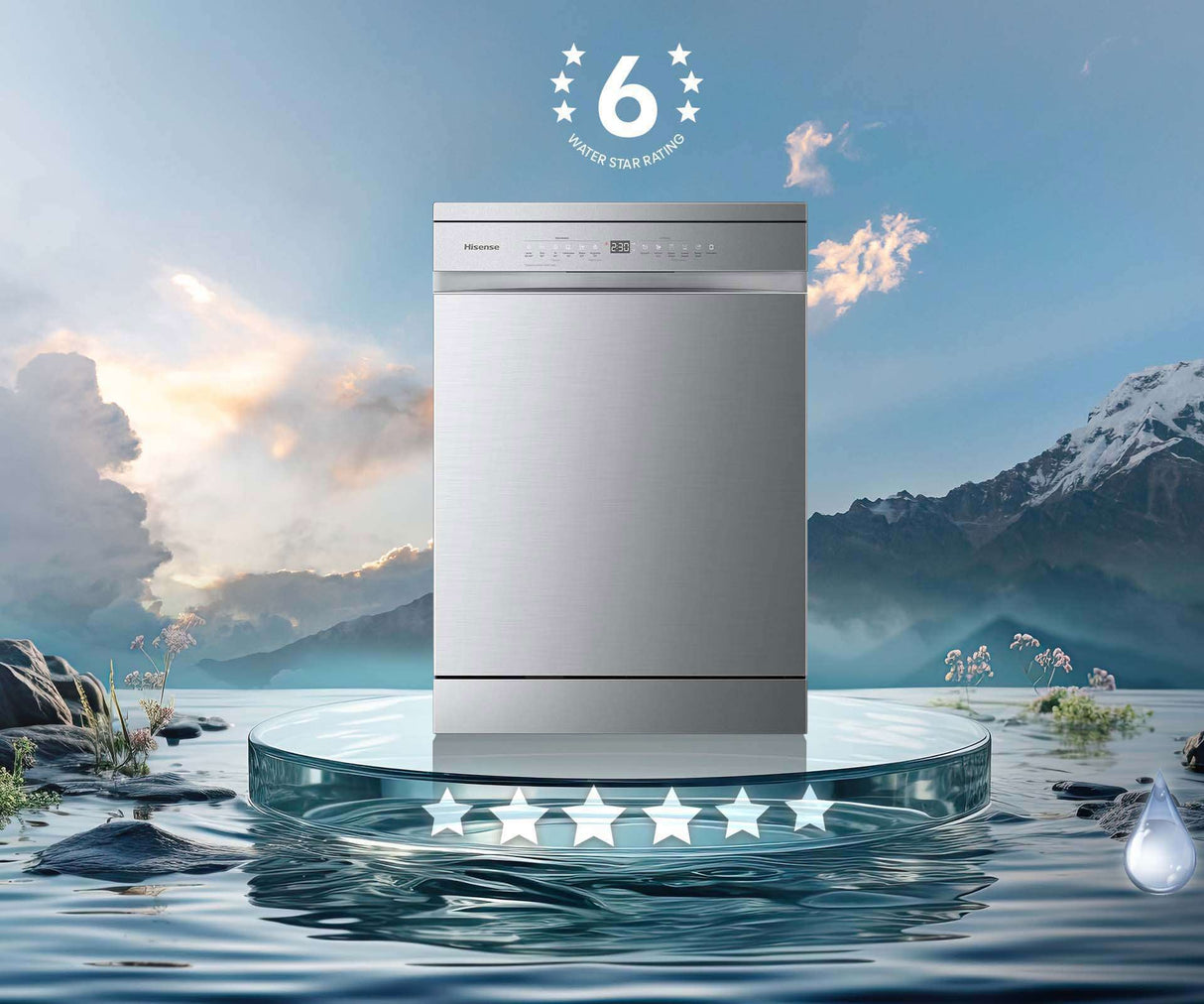 Hisense 60cm 16 Place Setting Freestanding Dishwasher Stainless Steel HSAA16FS