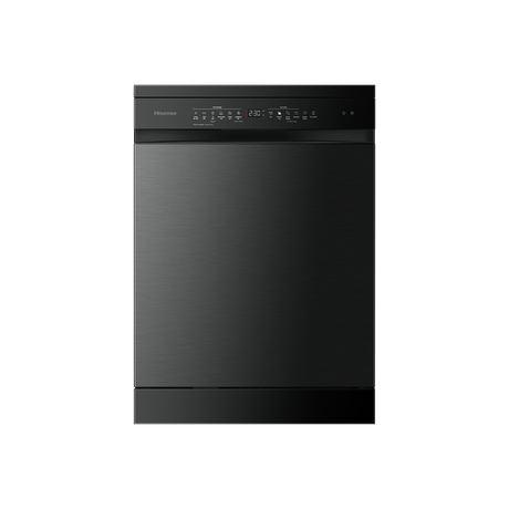 Hisense 60cm 16 Place Setting Freestanding Dishwasher Black Steel HSAP16FB