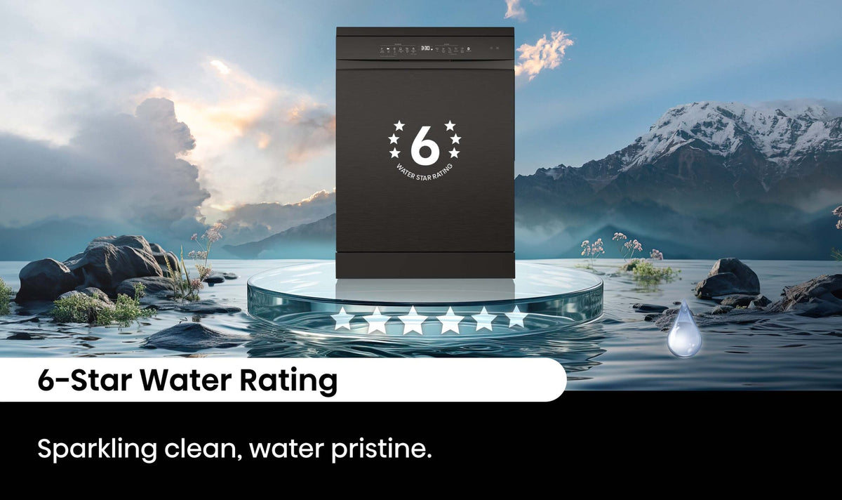 Hisense 60cm 16 Place Setting Freestanding Dishwasher Black Steel HSAP16FB