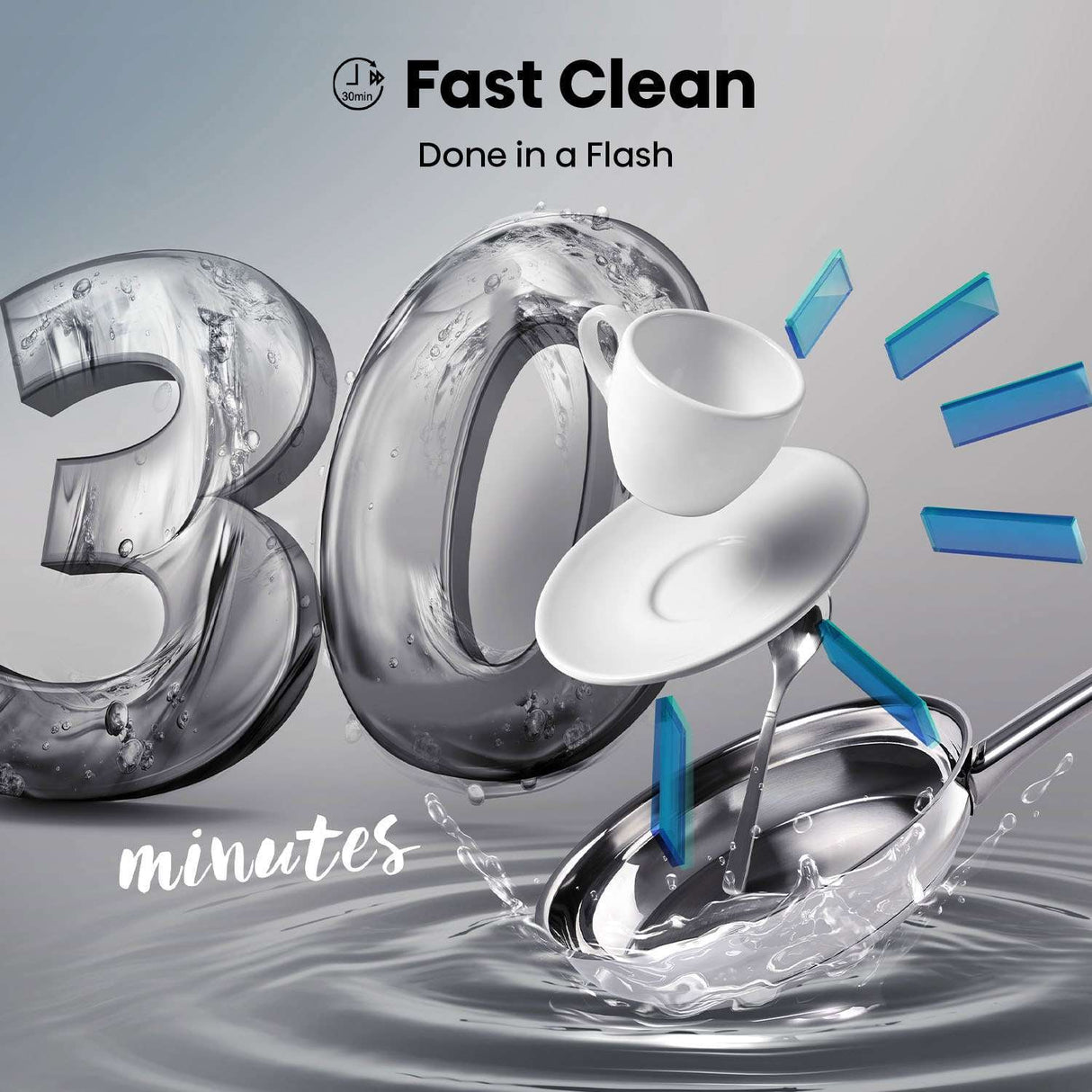 Hisense 60cm 15 Place Setting Freestanding Dishwasher Silver HSBE15FS