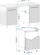 Husky 115L Integrated Bar Fridge/Freezer HUS115IN