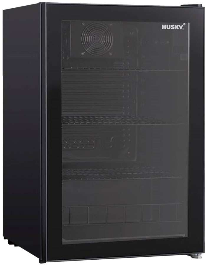 Husky 130L Single Glass Door Bar Fridge HUS130CNBLK