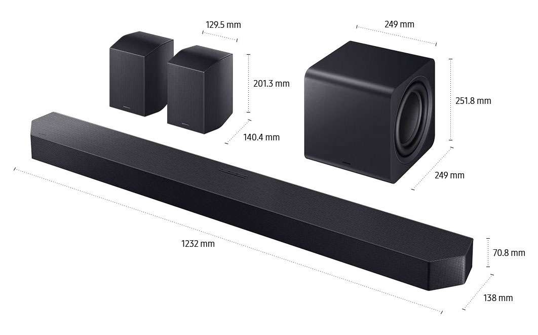 Samsung 11.1.4 Channel Q-Series Soundbar & Wireless Subwoofer HW-Q990H/XY