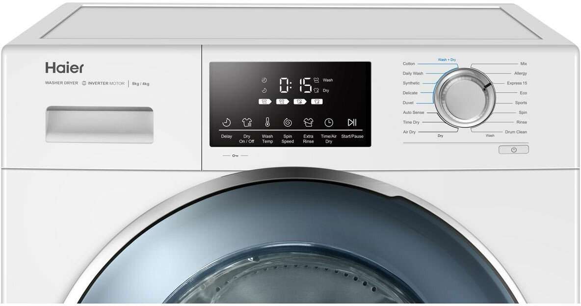 Haier 8kg/4kg Dryer & Washer Combo HWD8040BW1 | Greater Sydney Only