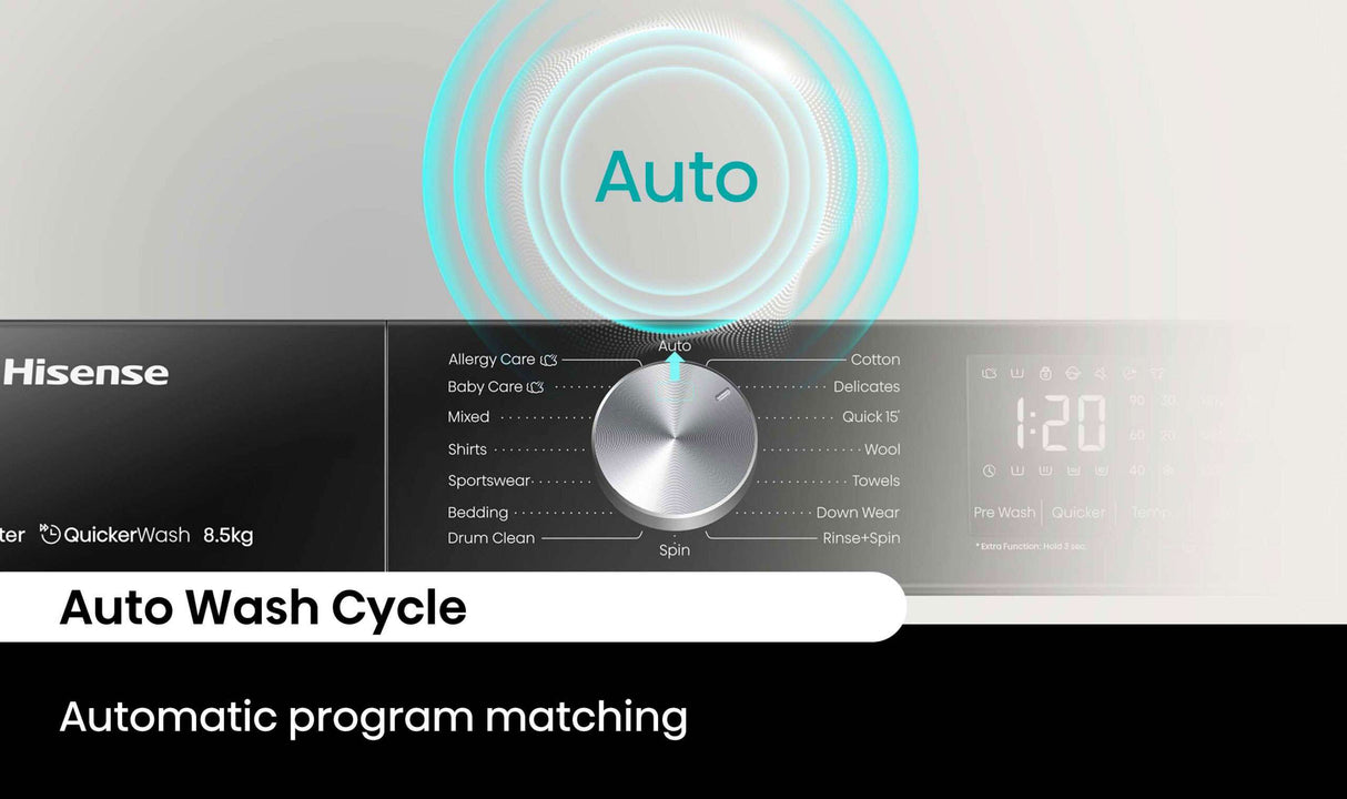 Hisense 8.5kg Front Load Washing Machine White HWF3S8514 | Greater Sydney Only