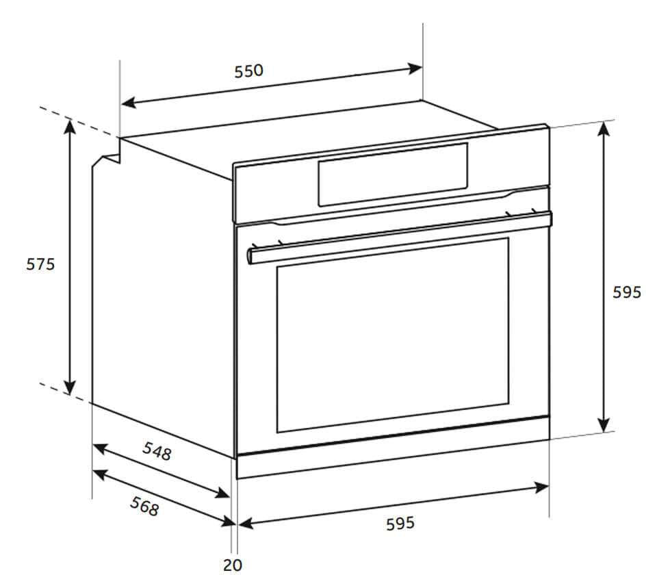 Haier 60cm 500 Series 12 Function Pyrolytic Built-in Oven Black HWO60S12EPB5