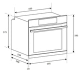 Haier 60cm 500 Series 12 Function Pyrolytic Built-in Oven Black HWO60S12EPB5