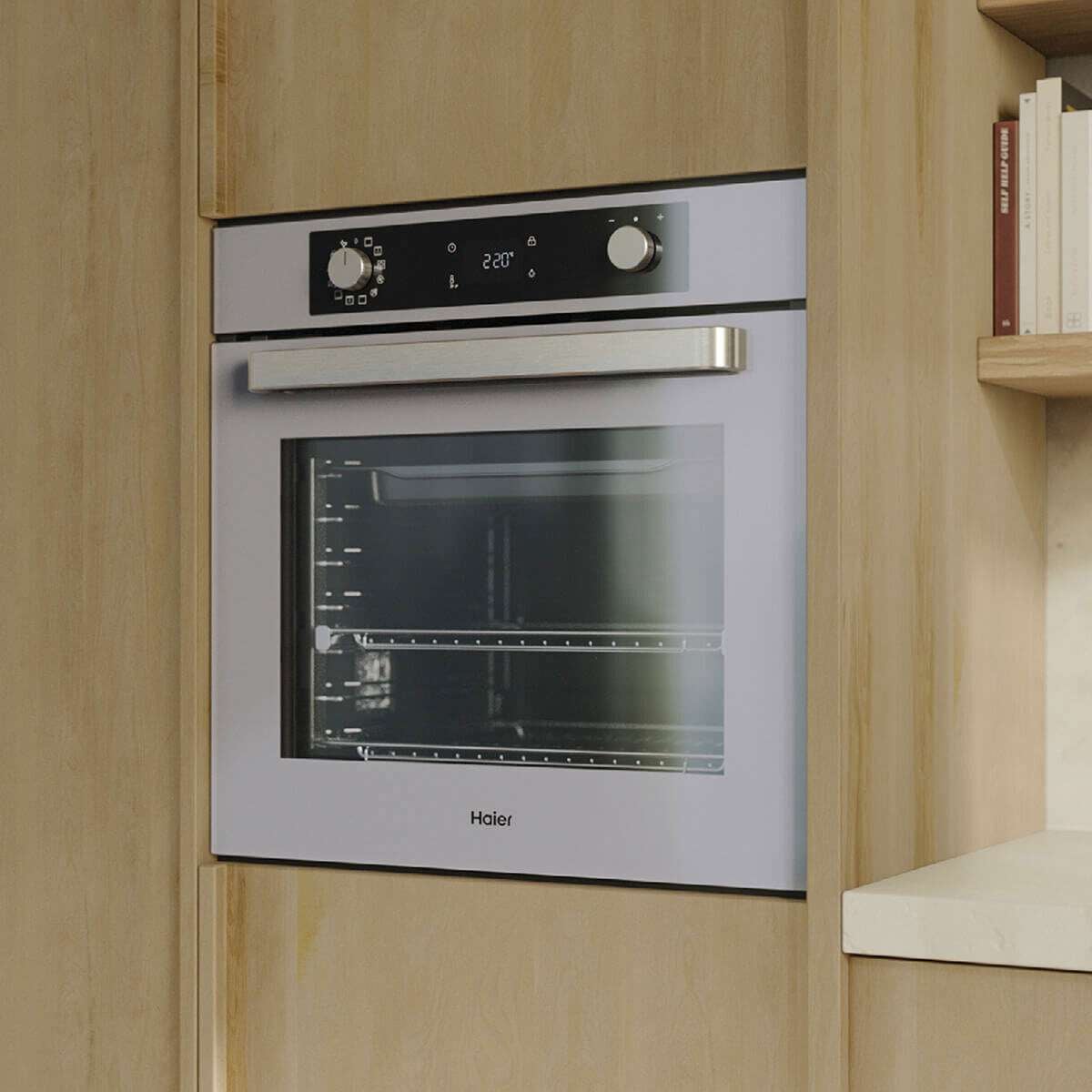 Haier 60cm 500 Series 12 Function Pyrolytic Built-in Oven Grey HWO60S12EPG5