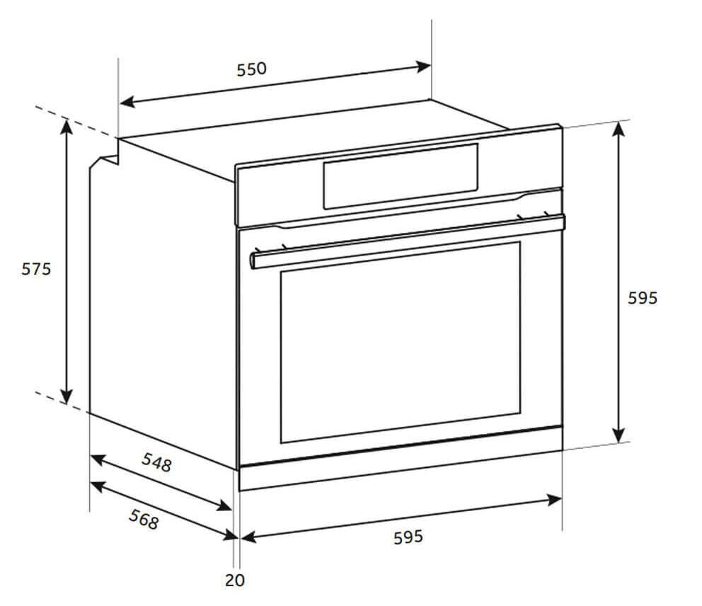Haier 60cm 500 Series 12 Function Pyrolytic Built-in Oven HWO60S12EPX5