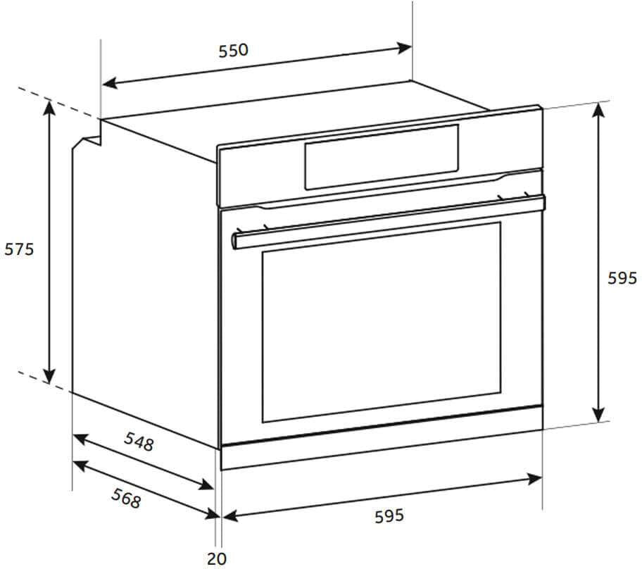 Haier 60cm 500 Series 14 Function Pyrolytic Built-in Oven HWO60S14TPX5