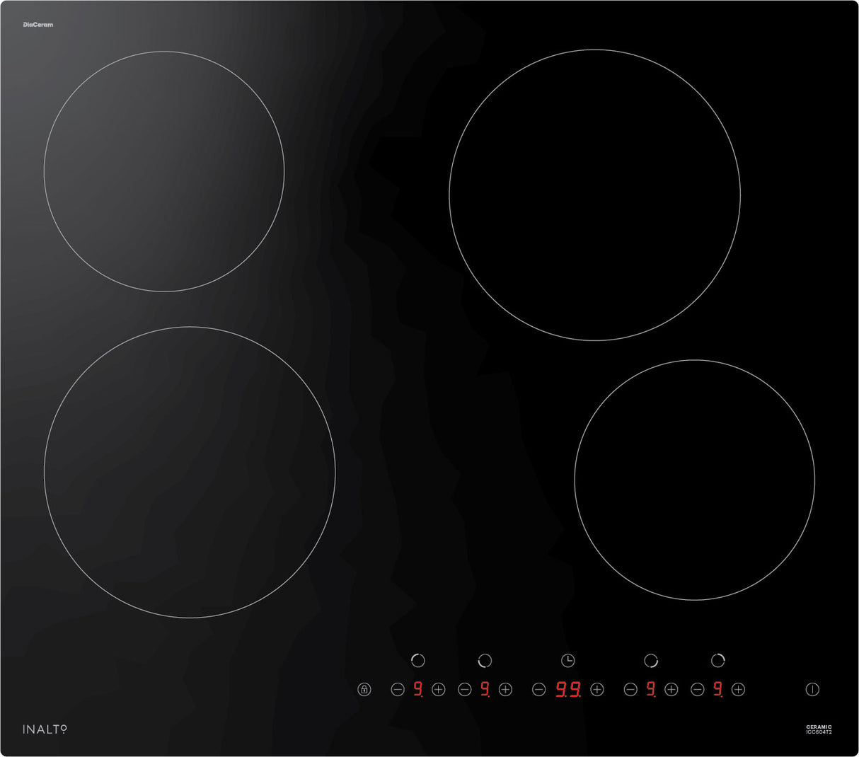 Inalto 60cm Black Ceramic Glass Electric Cooktop ICC604T2