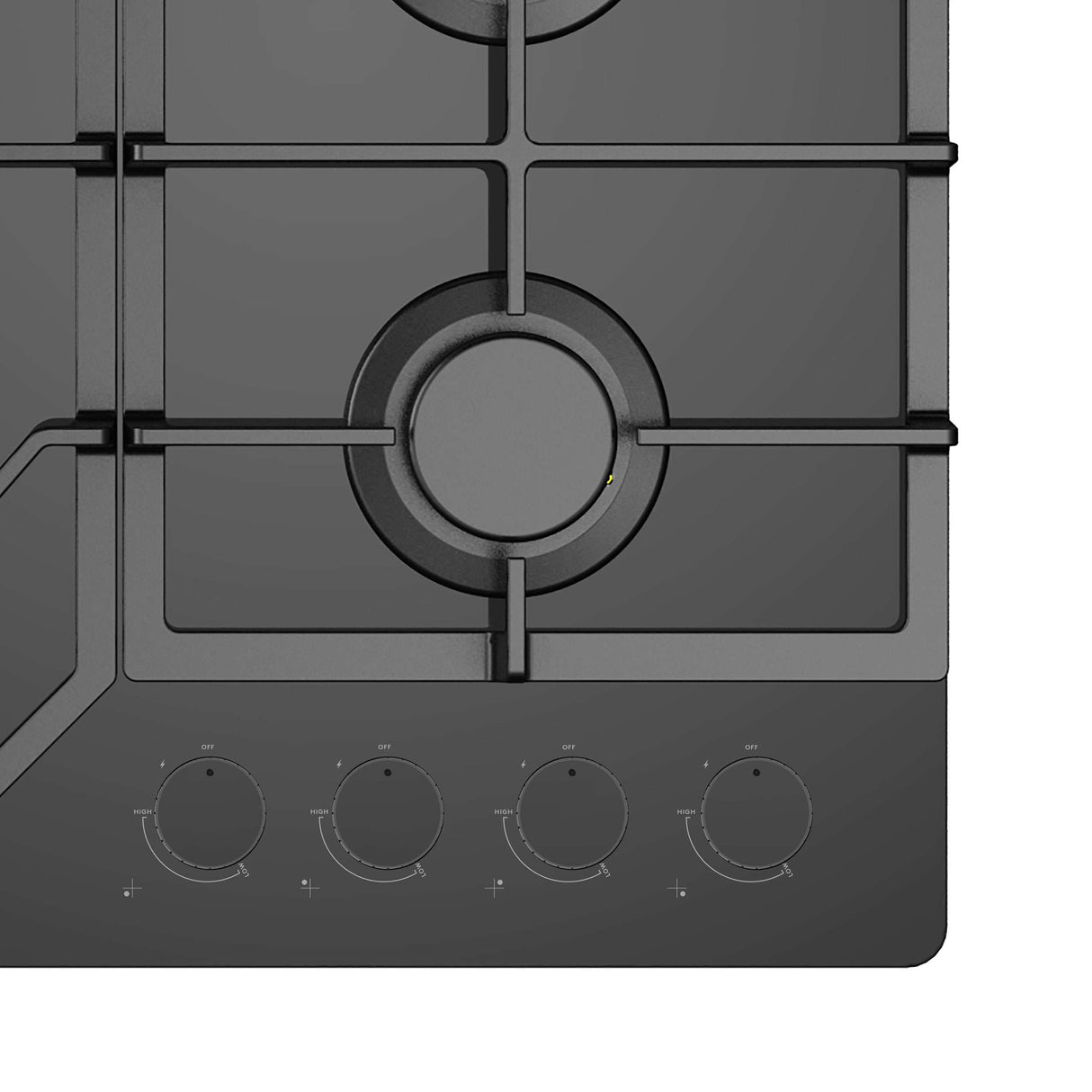 InAlto 60cm Black Gas Cooktop ICGG604W