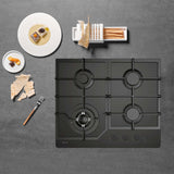 InAlto 60cm Black Gas Cooktop ICGG604W