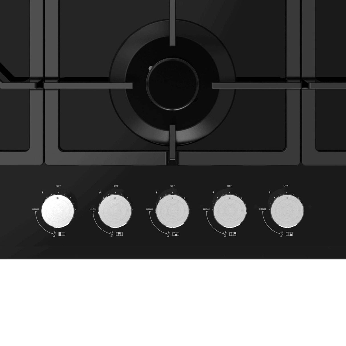 InAlto 90cm Gas Cooktop with Wok Burner ICGG905W