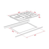 InAlto 90cm Gas Cooktop with Wok Burner ICGG905W