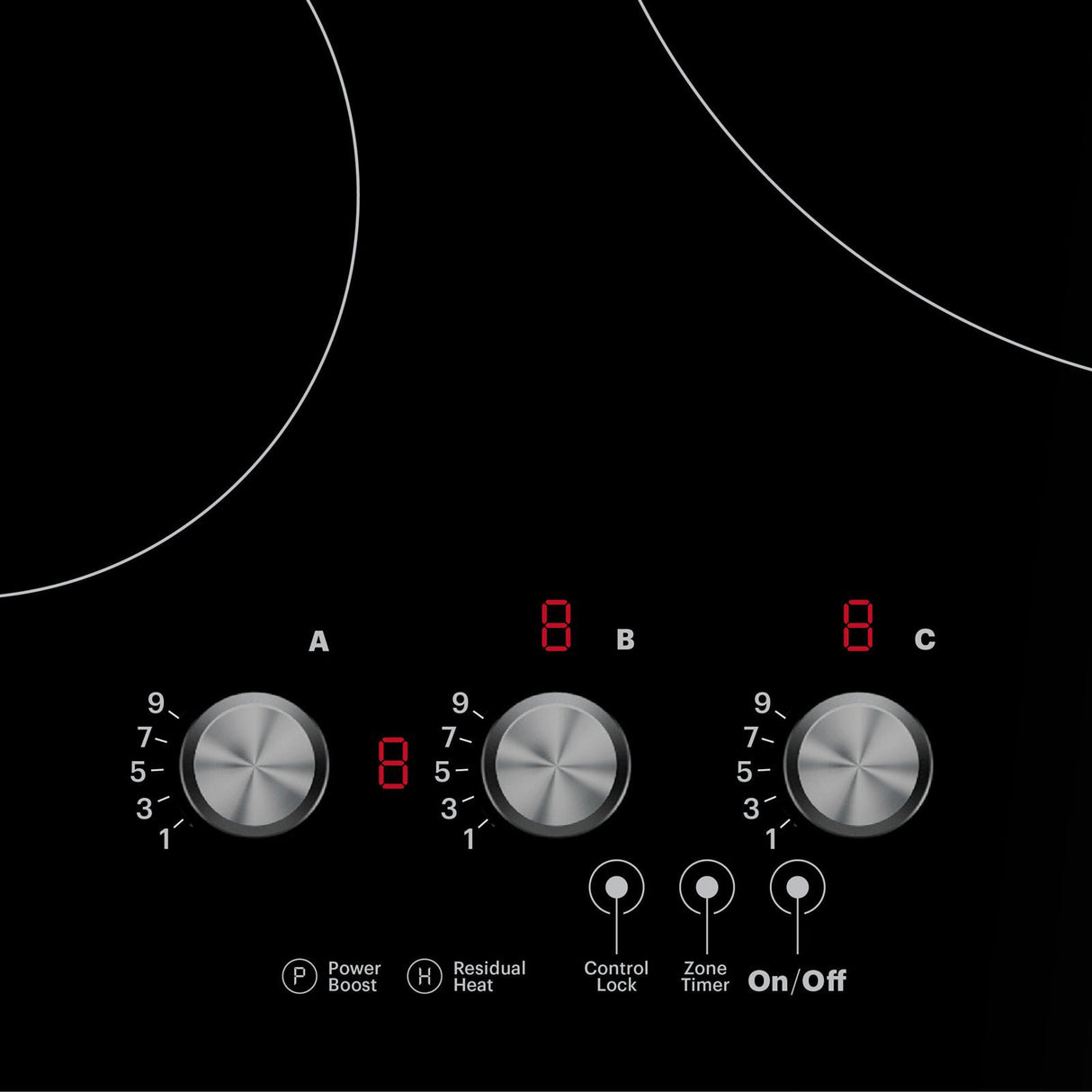 Inalto 60cm 3 Zone Induction Cooktop ICI603K.1