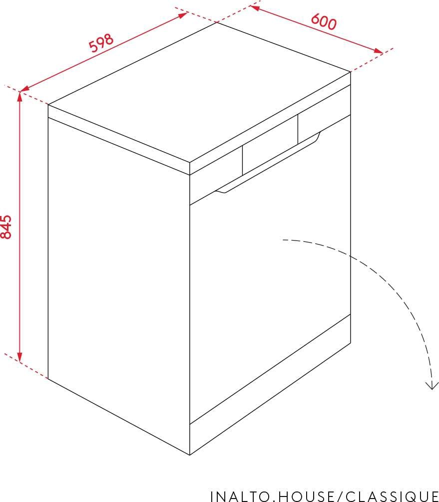 InAlto 60cm Stainless Steel Freestanding Dishwasher IDW604S