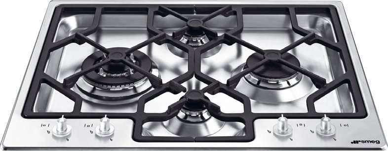 Smeg 60cm Stainless Steel Gas Cooktop PGA64