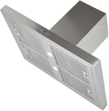 Schweigen 90cm Silent 3200m3/hr Stainless Steel Light Island Rangehood IS4110SE