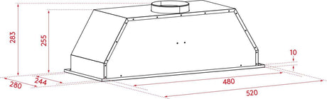 Airvolution 52cm Undermount Rangehood IUM52