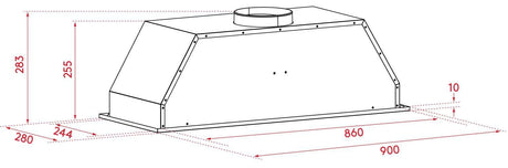Airvolution 90cm Undermount Rangehood IUM90