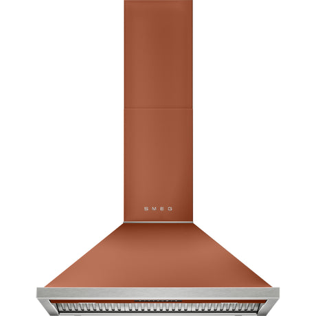 Smeg 90cm Portofino Canopy Rangehood Amber Clay KCU94ACM