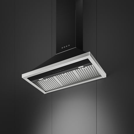Smeg 90cm Portofino Canopy Rangehood Anthracite KCU94AN