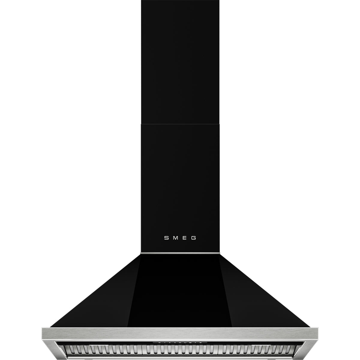 Smeg 90cm Portofino Canopy Rangehood Black KCU94BL