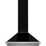 Smeg 90cm Portofino Canopy Rangehood Black KCU94BL