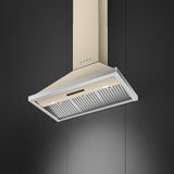 Smeg 90cm Portofino Canopy Rangehood Moonlight KCU94MLM