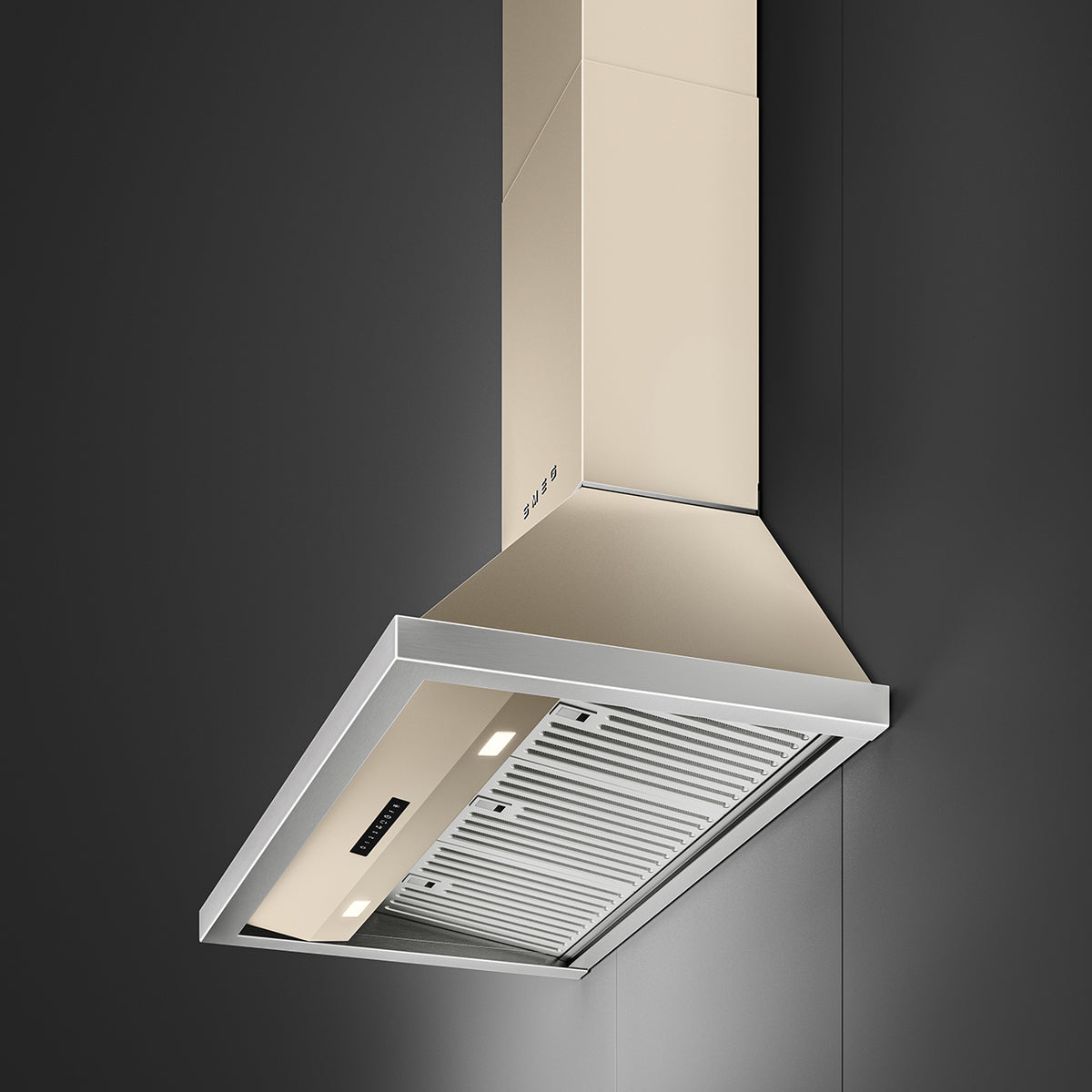 Smeg 90cm Portofino Canopy Rangehood Moonlight KCU94MLM
