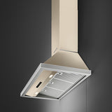Smeg 90cm Portofino Canopy Rangehood Moonlight KCU94MLM