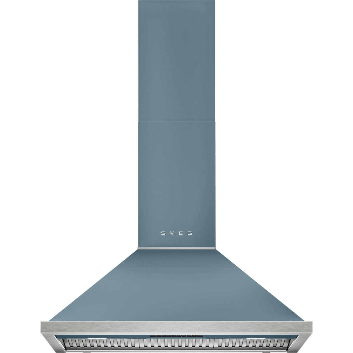 Smeg 90cm Portofino Canopy Rangehood Storm Blue KCU94SBM