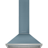 Smeg 90cm Portofino Canopy Rangehood Storm Blue KCU94SBM