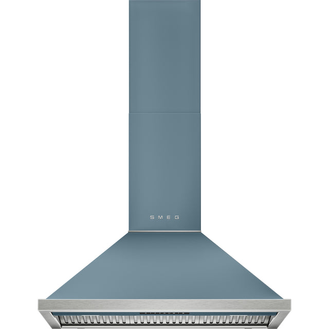 Smeg 90cm Portofino Canopy Rangehood Storm Blue KCU94SBM