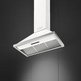 Smeg 90cm Portofino Canopy Rangehood White KCU94WH
